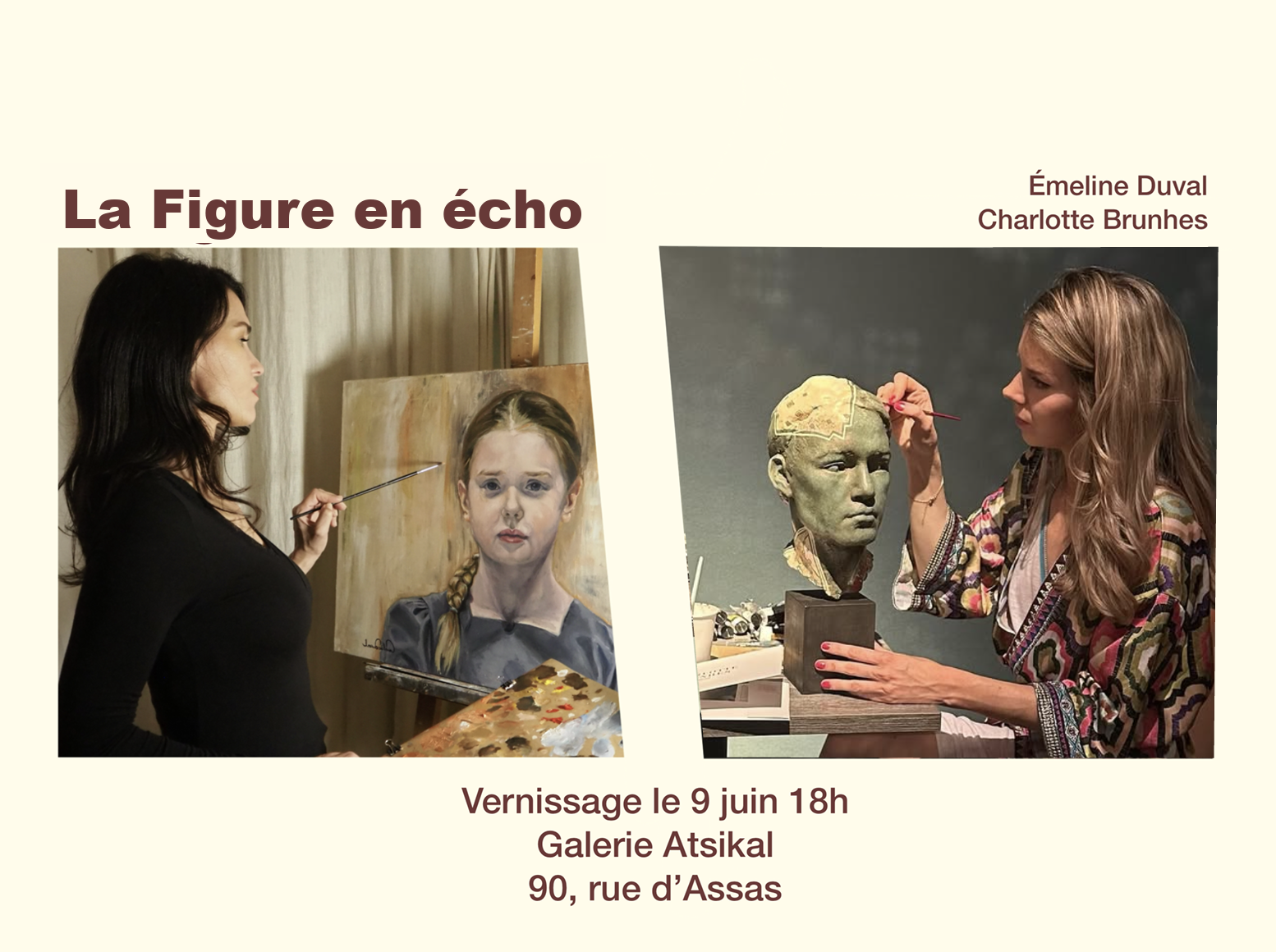 Vernissage 9 juin 18h – Galerie Atsikal – 90, rue d'Assas